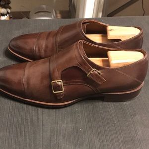 Johnston & Murphy double monk dark brown 8.5